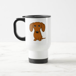 Schattig Dachshund   Cartoon Wiener Dog Reisbeker