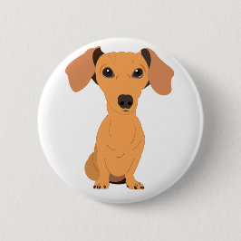 Schattig Dachshund Ronde Button 5,7 Cm