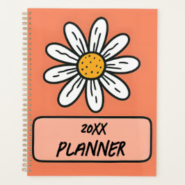 Schattig daisy met patroon | Gepersonaliseerde jaa Planner