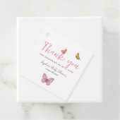 schattig dank vlinder meisjes Baby shower Bedankjes Labels (In situ)
