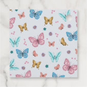 schattig dank vlinder meisjes Baby shower Bedankjes Labels (Achterkant)