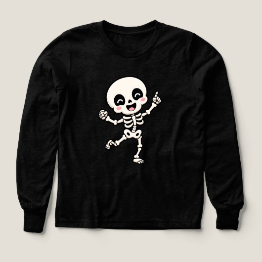 Schattig Dansend Skelet Halloween Ontwerp (Voorkant)