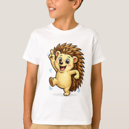 Schattig dansende egel cartoon | Leuke bosdieren a T-shirt