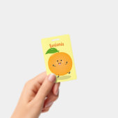 Schattig dansende oranje citrusvrucht badge (Handheld)