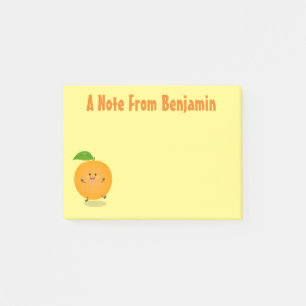 Schattig dansende oranje citrusvrucht post-it® notes