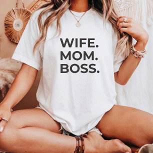 schattig Dappere Minimalistische vrouw moeder baas T-shirt