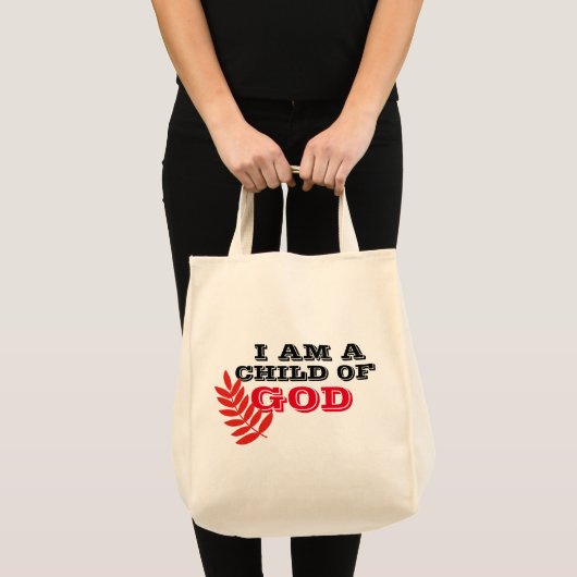 schattig dat ik een kind van god ben tote bag (Voorkant (product))