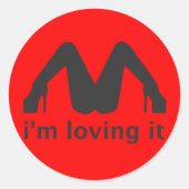 Schattig dat ik er van hou ronde sticker (Voorkant)