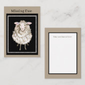 schattig dat je schapen mist, voegt sentiment toe notitiekaartje (Voorkant / Achterkant)