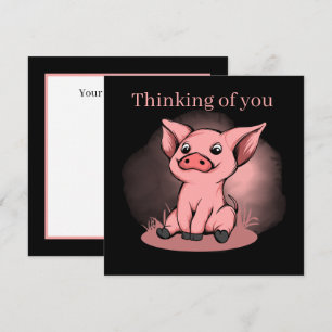 Schattig dat jullie varkensliefhebbers sentiment t notitiekaartje
