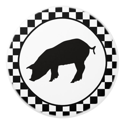 schattig decor van varkensliefhebbers keramische knop (Voorkant)