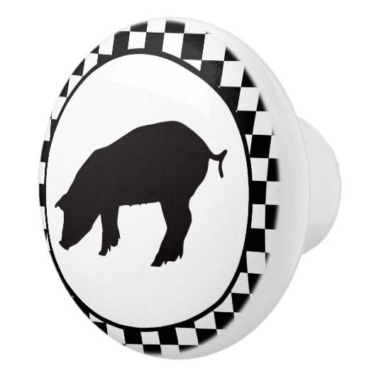 schattig decor van varkensliefhebbers keramische knop (Rechts)