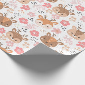 Schattig deerpatroon cadeaupapier (Hoek)