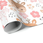Schattig deerpatroon cadeaupapier (Rol Hoek)