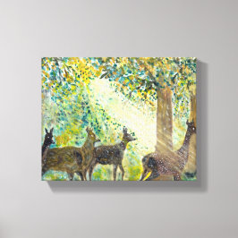 Schattig deers op canva canvas afdruk