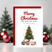 Schattig dennenboom schrift Prettig kerstfeest