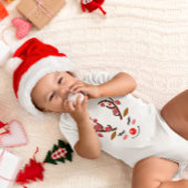 Schattig Der Face met siervoorwerpen op Antlers Romper