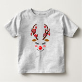 Schattig Der Face met siervoorwerpen op Antlers, Z Kinder Shirts (Voorkant)