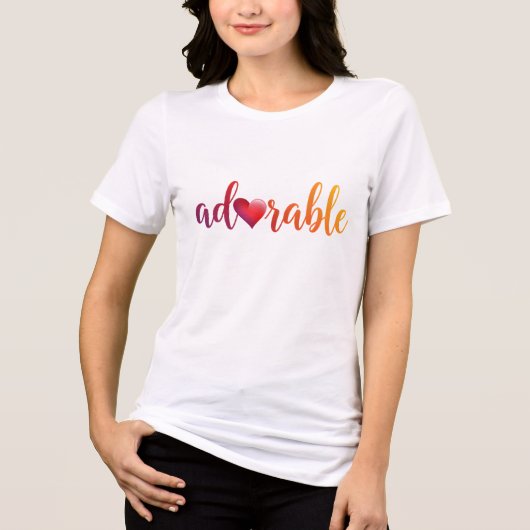 "Schattig"-design1 door Maaya Prints, Vrouwen Tri-Blend Shirt (Voorkant)