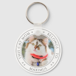 Schattig Deze Kattenmoeder Hoort Bij Naam Aangepas Sleutelhanger