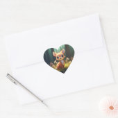 Schattig dier #0002 hart sticker (Envelop)