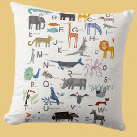 Schattig Dier ABC Alfabet Kinder Kussen<br><div class="desc">Leuke dierlijke ABC alfabet kunst met allerlei eigenzinnige en grillige wezens. Originele kunst van Nic Squirrell. Perfect voor een cadeau voor een pasgeboren baby,  baby shower,  aanstaande ouders en kinderdagverblijf of kinderen kamer decor voor een klein jongetje of meisje.</div>