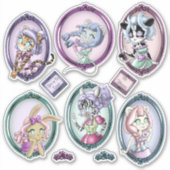 Schattig dier anime meisje kawaii sticker (Voorkant)