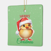 Schattig dier baby chick Kerstmis kostuum Keramisch Ornament (Links)