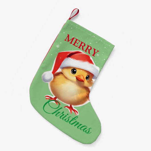 Schattig dier baby chick Kerstmis kostuum Kleine Kerstsok (Voorkant (Hangend))