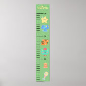 Schattig dier buiten maatstaf groei grafiek poster (Voorkant)