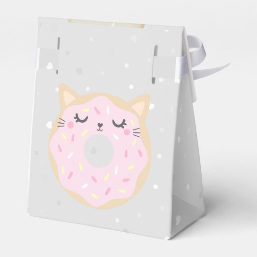 schattig dier donuts baby shower Favor Box Bedankdoosjes (Achterkant)