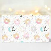 Schattig dier donuts luier loterij ticket informatiekaartje