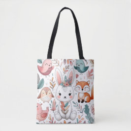 schattig dier doodle art patroon naadloos tote bag