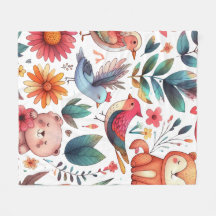 schattig dier en natuur bladeren bloemenblad