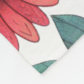 schattig dier en natuur bladeren bloemenblad fleece deken (Hoek)