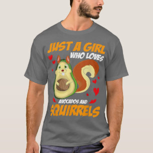 Schattig dier gewoon een meisje dat van avocado's t-shirt