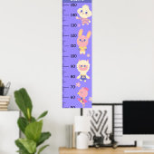 Schattig Dier Groei Grafiek Poster (Thuiskantoor)