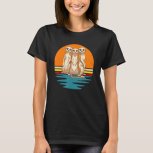 Schattig dier in de dierentuin Afrika Safari Retro T-shirt