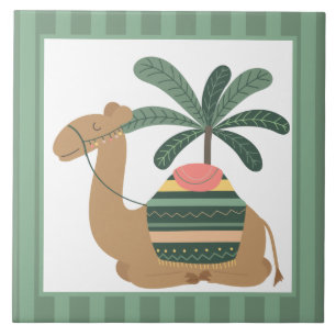 schattig dier kameel decor crafting keramische teg tegeltje