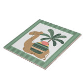 schattig dier kameel decor crafting keramische teg tegeltje (Zijkant)