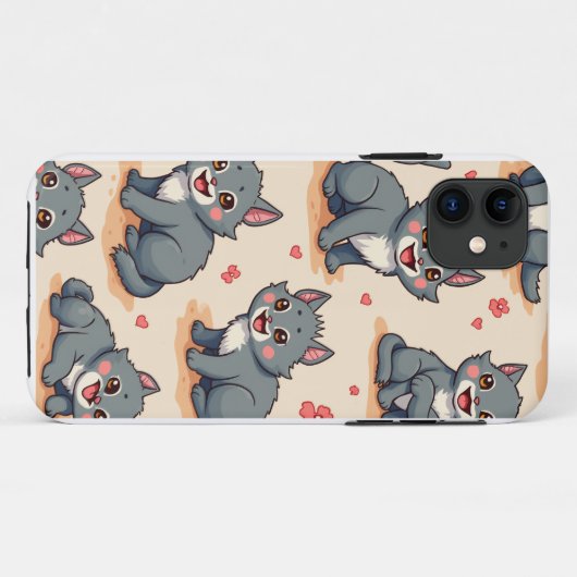schattig dier karakter Case-Mate iPhone case (Achterkant (horizontaal))