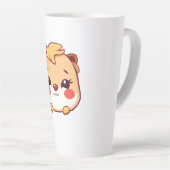 Schattig dier latte mok (Rechterhoek)