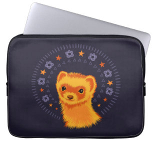 Schattig dier met kop laptop sleeve