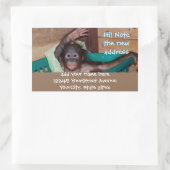 Schattig dier nieuwe adreslabels rechthoekige sticker (Tas)