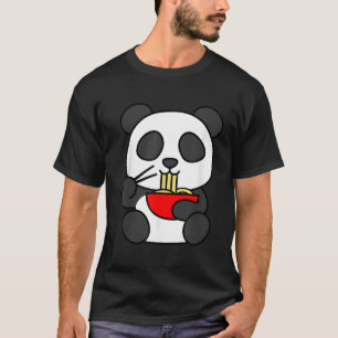 Schattig Dier Panda Ra Japanse Noedels T-shirt