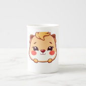 Schattig dier porselein kop (Voorkant)