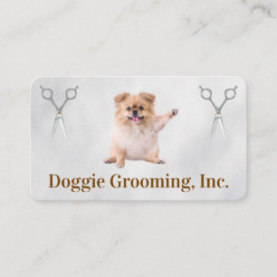 Schattig dier Puppy Hondenverzorging Visitekaartje