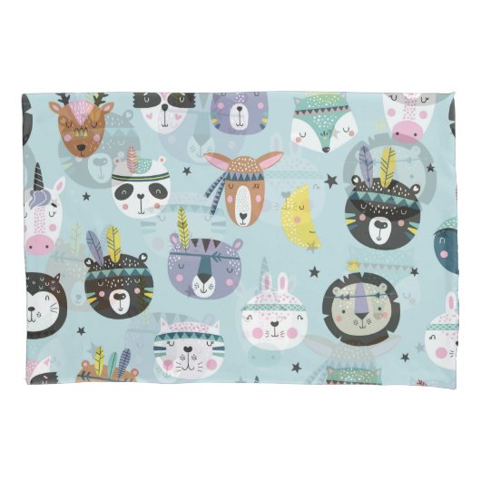 Schattig dier Tribal: Boho patroon Kussensloop (Voorkant)