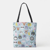 Schattig dier Tribal: Boho patroon Tote Bag (Achterkant)