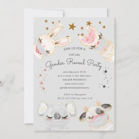 schattig dier wordt masker virtuele sekse onthulli (Voorkant)